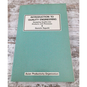 Introduction To Quality Engineering by Genichi Taguchi 1987 Vintage
